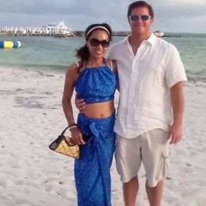 Two piece silk satin top and wrap